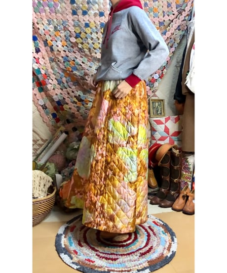 70s quilted super wide pants