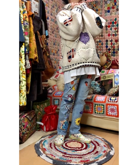 heart motif ecuador sweater