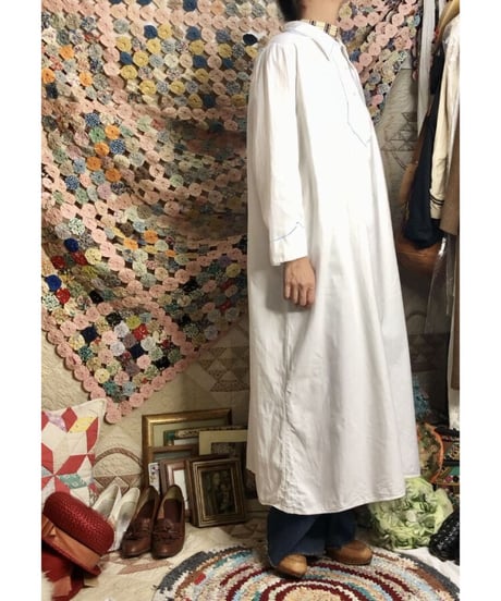 1950-60's white cotton one-piece