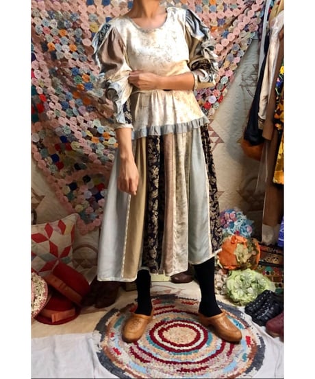 jeanne marc patchwork dress