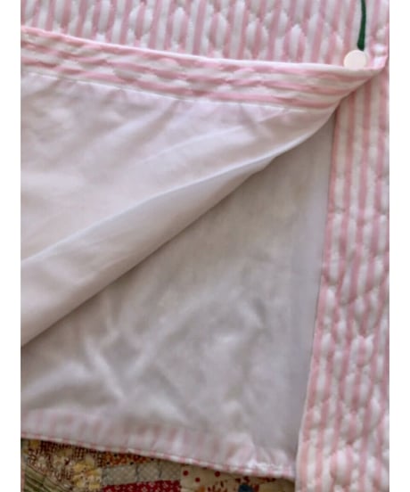 1960's quilting stripe & flower robe