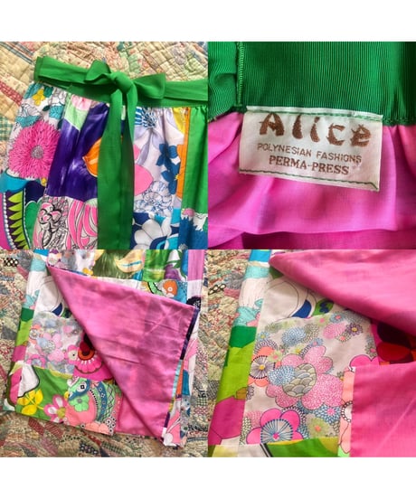 60's patchwork wrap skirt