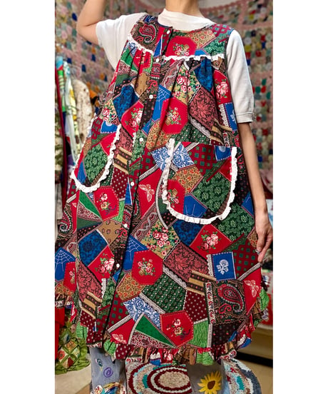 patchwork print tunic