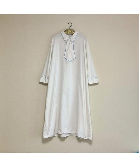 1950-60's white cotton one-piece