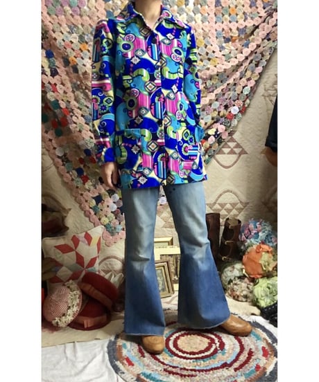 60-70's psychedelic shirt jacket