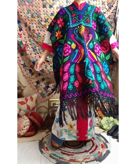 mexican peacock poncho