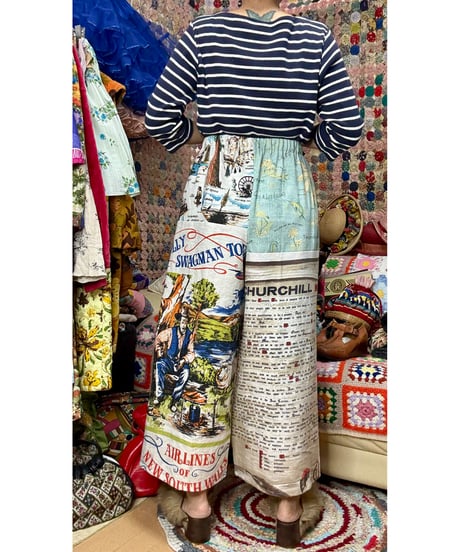 tea towel super wide leg pants A
