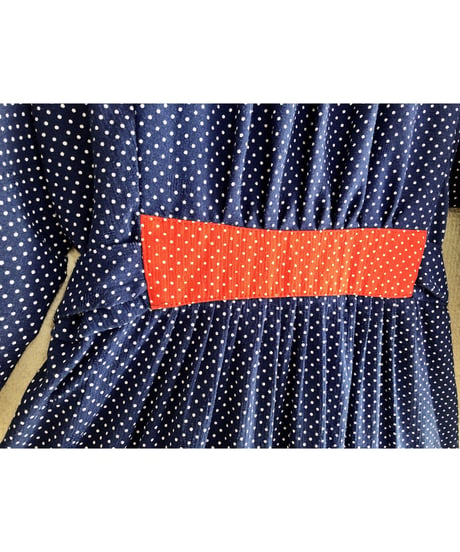 70's polka dots tiered dress