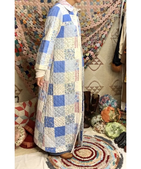patchwork print quilting coat