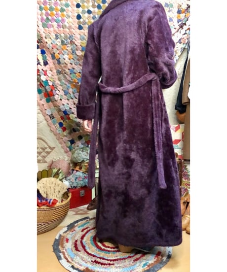 70s fleece eco fur robe