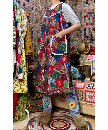 patchwork print tunic