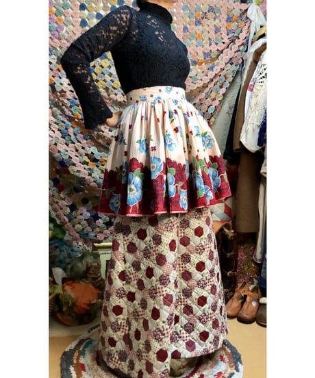 50s flower print apron