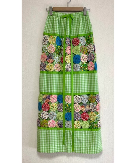 70s yo-yo quilt skirt