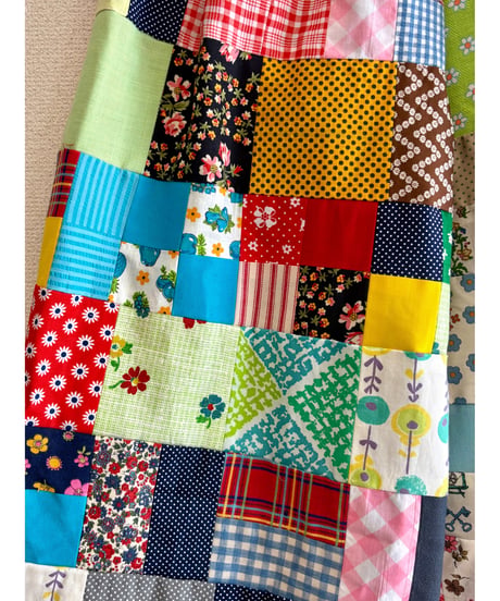 patchwork super wide leg pants