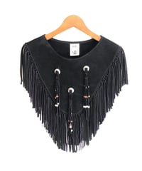 leather fringe collar