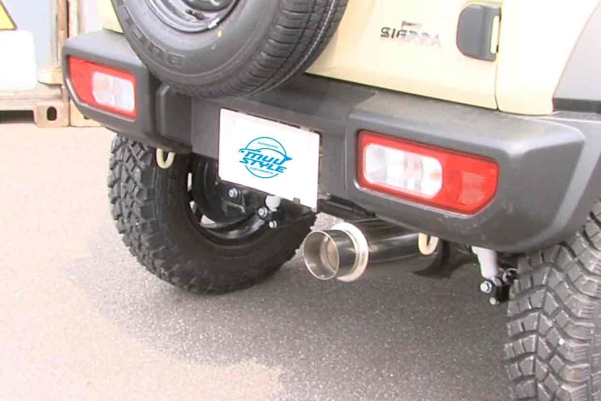 Bluefin スズキジムニー JB23 SUS 左出し砲弾シルバーマフラー 楽天市場】ジムニー マフラー JB23W 1型〜10型 ステンレス SUS