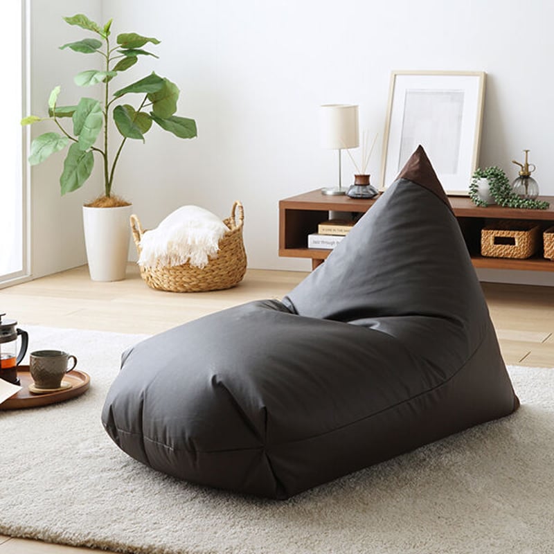 B 新品 レザー ビーズクッション ブラック 黒 ソファ レゴリス 北欧 座椅子 楽天市場】ビーズクッション 【Regolith レゴリス】 ビーズ