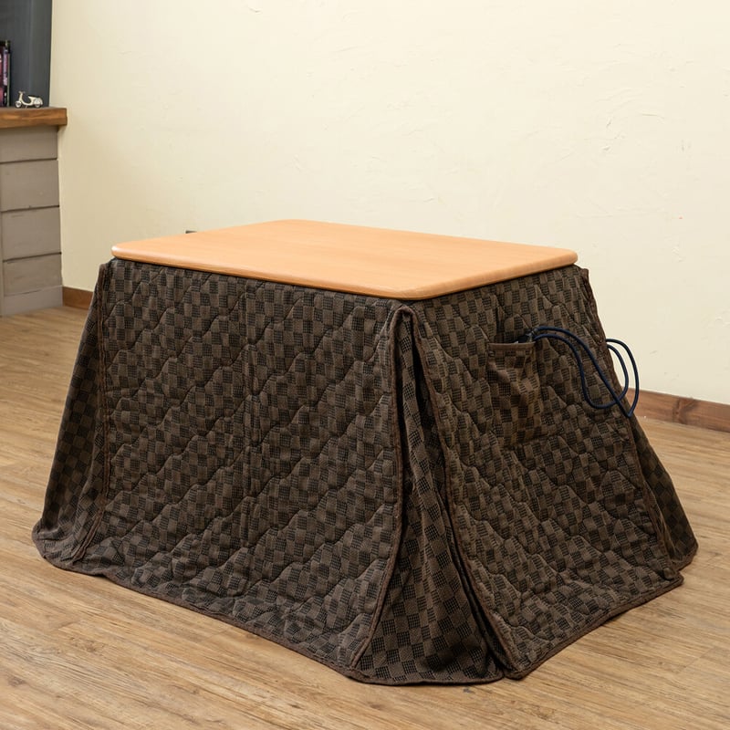 サカベ ダイニングコタツ80×60・掛け布団セット BR/NA | 新田 サカベ ダイニングコタツ80×60・掛け布団セット BR/NA | 新田
