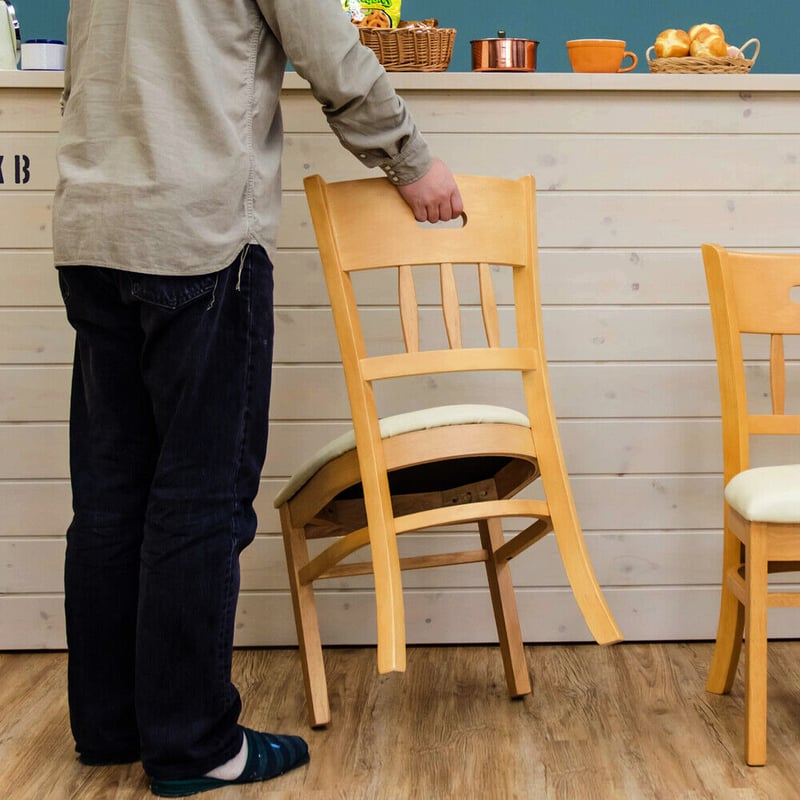 カタログ価格38664円ダイニングチェア2脚セットDBR/LBR