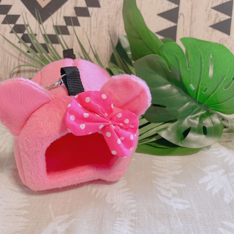 モモンガハウス(パンダVer.3ピンク)ボアベージュ 特大サイズ