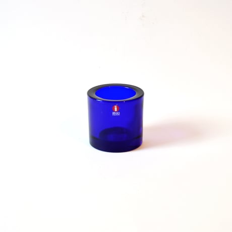 Iittala×Marimekko/Kivi (イッタラ×マリメッコ/キビ) キャンドルホルダー 廃盤色 (コバルトブルー) 旧ロゴシール