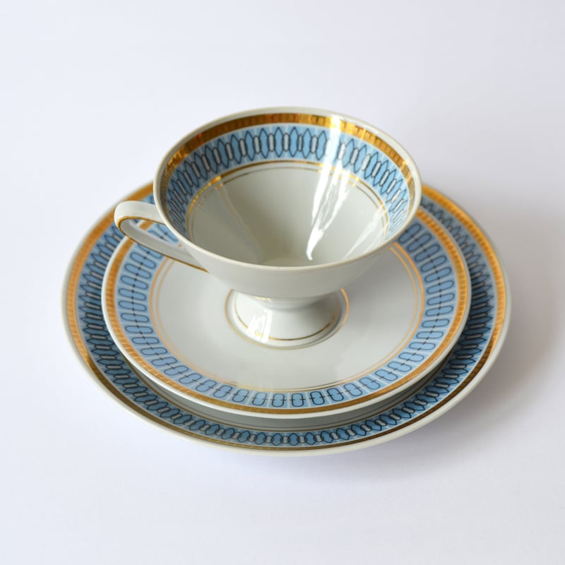 DDR / 不詳 (旧東ドイツ) カップ&ソーサー&プレート 19cm トリオ