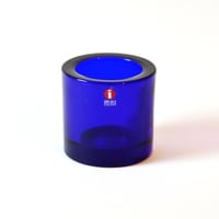 Iittala×Marimekko/Kivi (イッタラ×マリメッコ/キビ) キャンドルホルダー 廃盤色 (コバルトブルー) 旧ロゴシール