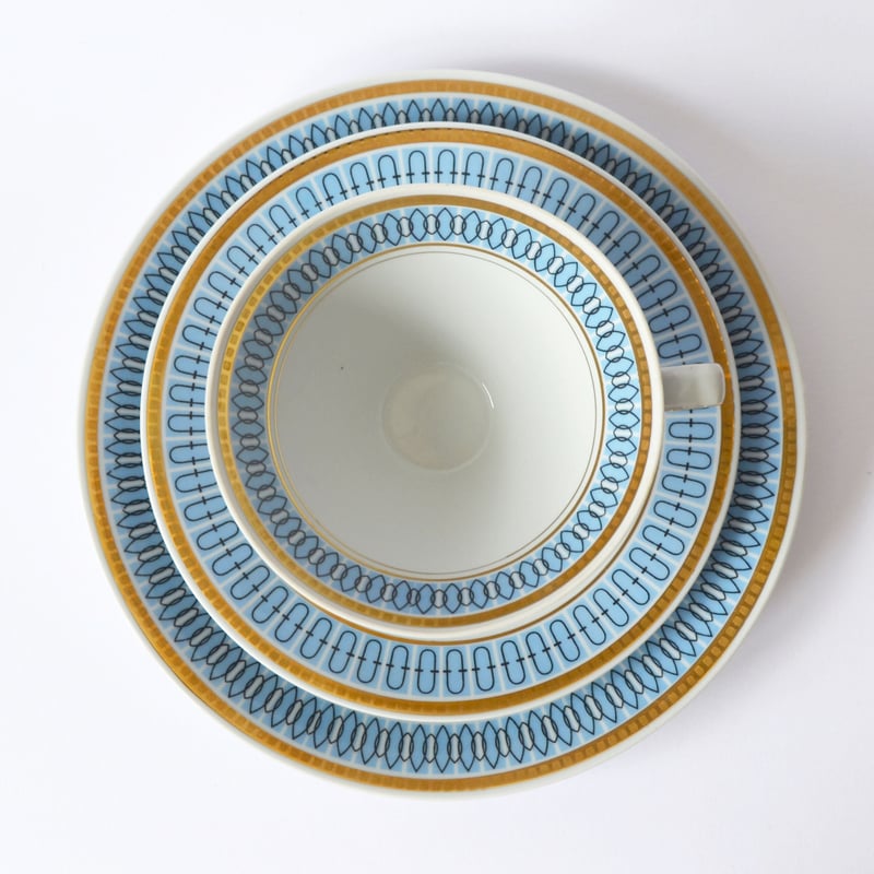 DDR / 不詳 (旧東ドイツ) カップ&ソーサー&プレート 19cm トリオ