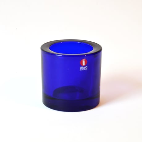 Iittala×Marimekko/Kivi (イッタラ×マリメッコ/キビ) キャンドルホルダー 廃盤色 (コバルトブルー) 旧ロゴシール