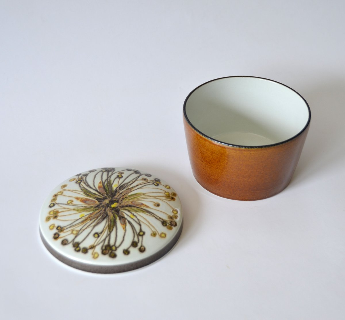 ロイヤルコペンハーゲン 味わい深く ブラウンフラワー ポット  