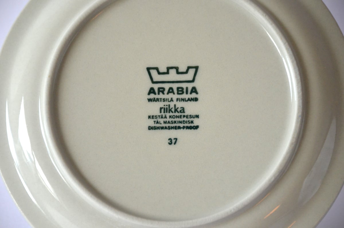 ARABIA/アラビア riikka/リーッカ　c/s　Ａ Arabia / riikka(アラビア/リーッカ) カップ&ソーサー /no.1
