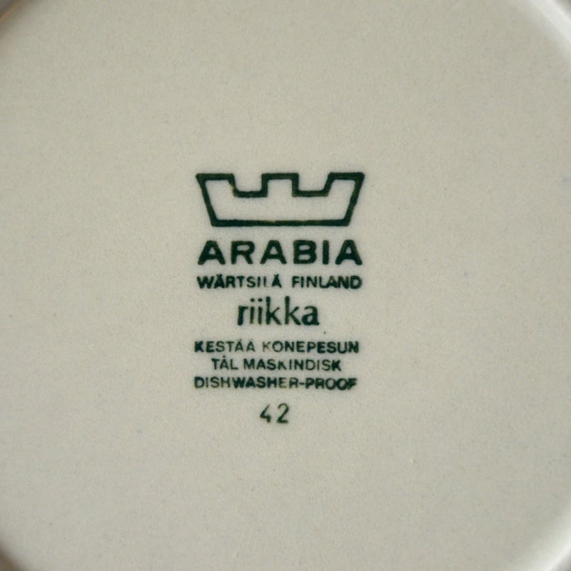 ARABIA/アラビア riikka/リーッカ　c/s　Ａ Arabia / riikka(アラビア/リーッカ) 17cm プレート /no.1 | 北欧