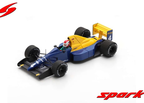 Spark 1/43 (S1887) Tyrrell 018 ＃4 Belgian GP 1989 Johnny Herbert
