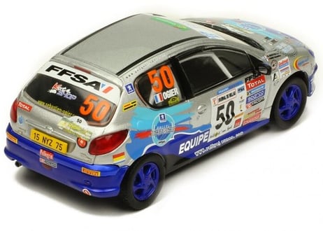 ixo models 1/43 (RAM697) Peugeot 206XS Rallye Terre des Cardabelles ＃50 Winner