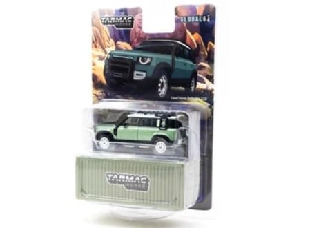 Tarmac Works 1/64 (T64G-020-GR) LandRover Defender 110 Green Metaliic