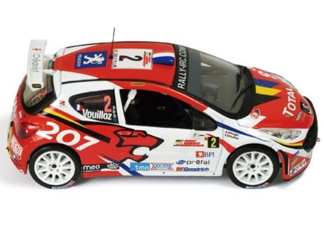 ixo models 1/43 (RAM348) PEUGEOT 207 S2000 #2 WINNER RALLY MADEIRA 2008 (2008 IRC CHAMPION)