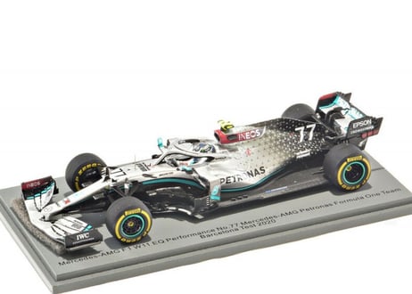 Spark 1/43 (S6451) MERCEDES-AMG F1 W11 EQ PERFORMANCE NO.77 BARCELONA TEST 2020