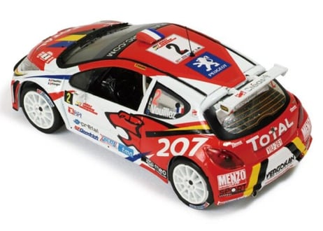 ixo models 1/43 (RAM348) PEUGEOT 207 S2000 #2 WINNER RALLY MADEIRA 2008 (2008 IRC CHAMPION)
