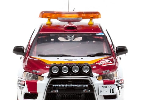 VITESSE 1/43 (43442) MITSUBISHI LANCER EVOLUTION X #00 H.Miyoshi/S.Hayashi Rally Japan 2008 Zero Car