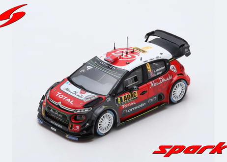 Spark 1/43 (S5176) Citroen C3 WRC Citroen Total Abu Dhabi WRT #9 2nd Rally Germany 2017