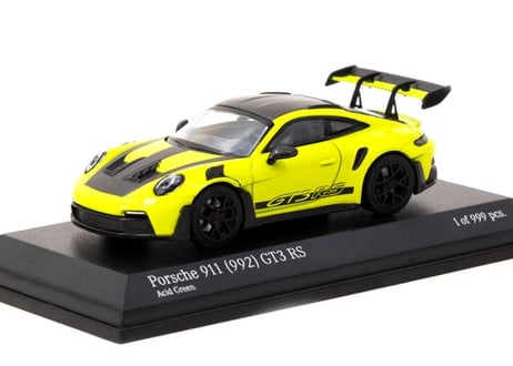 Minichamps × Tarmac Works 1/64 (T64MC-005-AG) Porsche 911 GT3 RS Acid Green