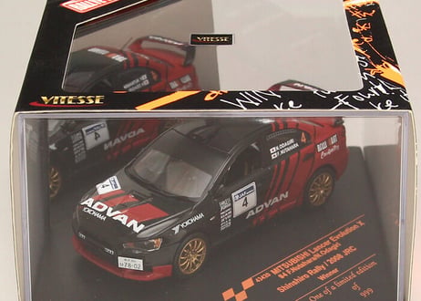 VITESSE 1/43 (43420) MITSUBISHI LANCER EVOLUTION X #4 Winner Shinshiro Rally/2008 JRC