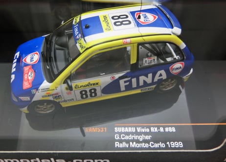 ixo models 1/43 (RAM531) Subaru Vivio Rx-R #88 G.Cadringher Rally Monte Carlo 1999