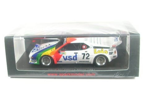 Spark 1/43 (S6405) BMW M1 NO.72 24H LE MANS 1981