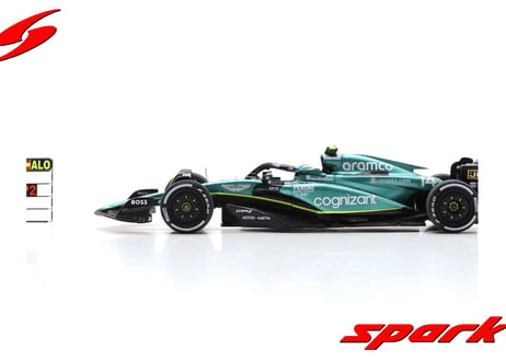 Spark1/43(S8597)AstonMartinAMR23#14 AstonMartinAramcoCognizant F1Team 2ndCanadaGP2023 With pitboard