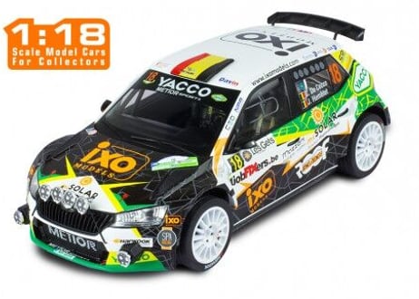 ixo models 1/18 (18RMC066) Skoda Fabia R5 Evo #18 Rally Condroz 2019