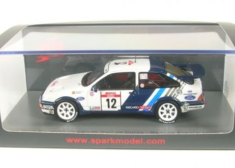 Spark 1/43 (S8706) FORD SIERRA RS COSWORTH #12 TOUR DE CORSE RALLY DE FRANCE 1988