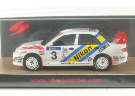 Spark 1/43 (S6520) Mitsubishi Lancer Evo III #3 2nd Rally HongKong-Beijing 1995