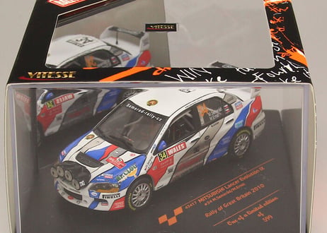 VITESSE 1/43 (43417) MITSUBISHI LANCER EVOLUTION IX #34 Rally of Great Britain 2010
