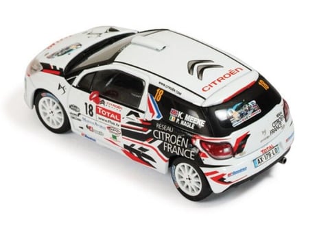 ixo models 1/43 (RAM458) Citroen DS3 R3 #18 Rally Mont-Blanc Morzine 2010